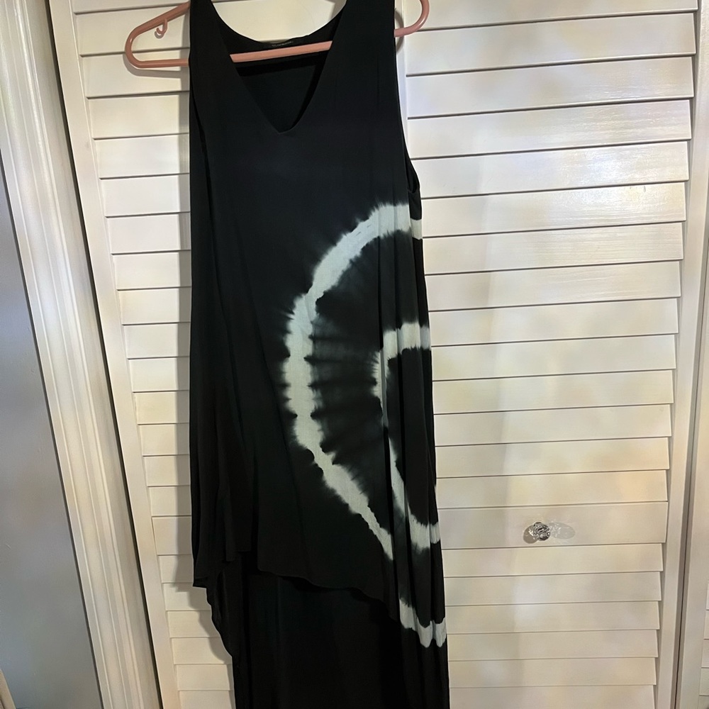 Olivaceous navy tie dye dress